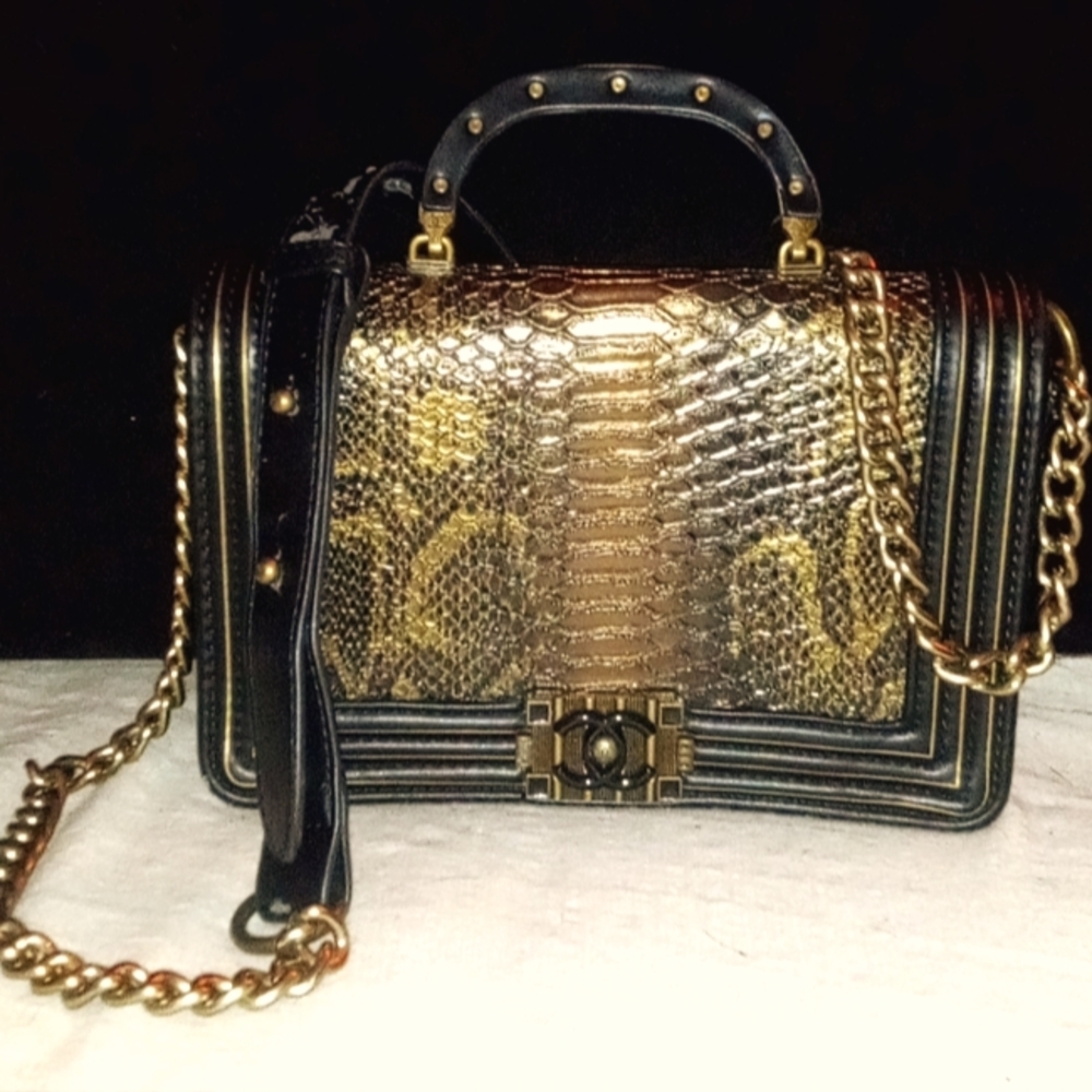 Chanel Boy Python Crossbody Bag